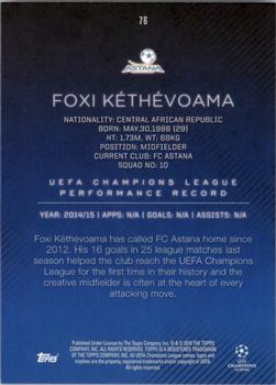 2015-16 Topps UEFA Champions League Showcase - Champions #76 Foxi Kethevoama Back