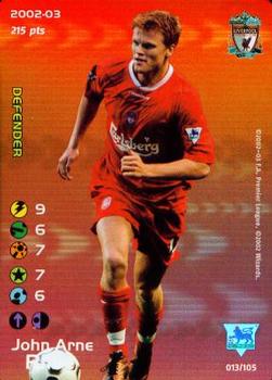 2002 Wizards Football Champions Premier League 2002-2003 #13 John Arne Riise Front