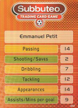 2002 Wizards Football Champions Premier League 2002-2003 #47 Emmanuel Petit Back