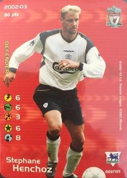 2002 Wizards Football Champions Premier League 2002-2003 #69 Stephane Henchoz Front