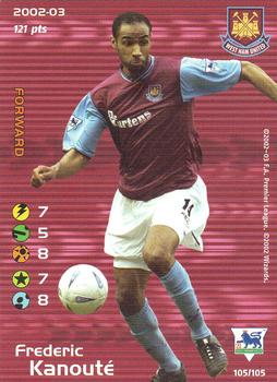 2002 Wizards Football Champions Premier League 2002-2003 #105 Frederic Kanoute Front