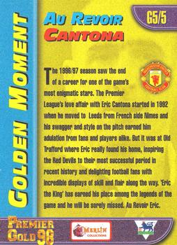 1997-98 Merlin Premier Gold - Golden Moments #G5 Eric Cantona Back