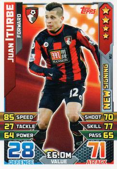 2015-16 Topps Match Attax Premier League Extra - New Signings #NS1 Juan Iturbe Front