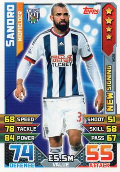 2015-16 Topps Match Attax Premier League Extra - New Signings #NS26 Sandro Front
