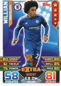 2015-16 Topps Match Attax Premier League Extra - Extra Boost Cards #UC4 Willian Front