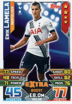 2015-16 Topps Match Attax Premier League Extra - Extra Boost Cards #UC17 Erik Lamela Front