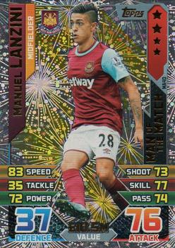 2015-16 Topps Match Attax Premier League Extra - Man of the Match #MA40 Manuel Lanzini Front