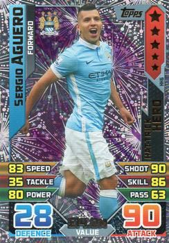 2015-16 Topps Match Attax Premier League Extra - Hat-Trick Heroes #HH6 Sergio Agüero Front