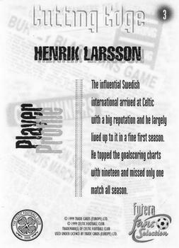 1999 Futera Celtic Fans' Selection - Foil #3 Henrik Larsson Back