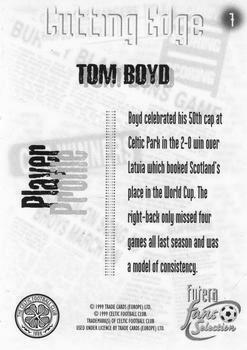 1999 Futera Celtic Fans' Selection - Foil #7 Tommy Boyd Back