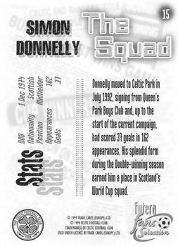 1999 Futera Celtic Fans' Selection - Foil #15 Simon Donnelly Back