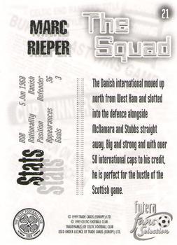 1999 Futera Celtic Fans' Selection - Foil #21 Marc Rieper Back