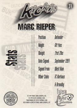 1999 Futera Celtic Fans' Selection - Foil #37 Marc Rieper Back