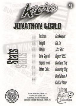 1999 Futera Celtic Fans' Selection - Foil #41 Jonathan Gould Back