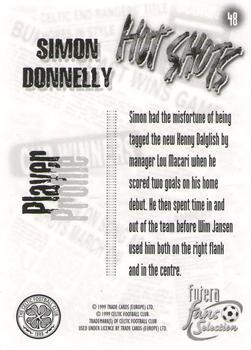 1999 Futera Celtic Fans' Selection - Foil #48 Simon Donnelly Back