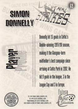 1999 Futera Celtic Fans' Selection - Foil #69 Simon Donnelly Back