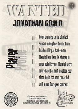 1999 Futera Celtic Fans' Selection - Foil #70 Jonathan Gould Back