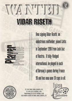 1999 Futera Celtic Fans' Selection - Foil #72 Vidar Riseth Back