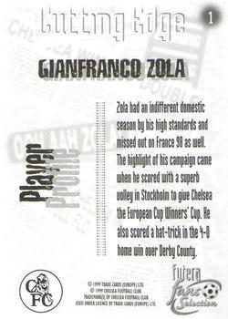 1999 Futera Chelsea Fans' Selection - Foil #1 Gianfranco Zola Back