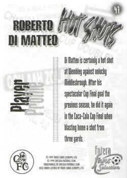 1999 Futera Chelsea Fans' Selection - Foil #47 Roberto Di Matteo Back