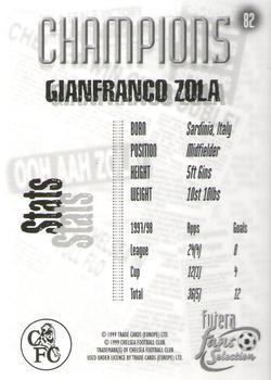 1999 Futera Chelsea Fans' Selection - Foil #82 Gianfranco Zola Back