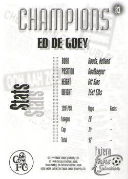 1999 Futera Chelsea Fans' Selection - Foil #83 Ed De Goey Back