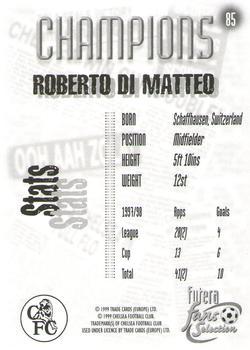 1999 Futera Chelsea Fans' Selection - Foil #85 Roberto Di Matteo Back