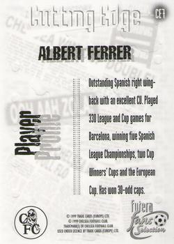 1999 Futera Chelsea Fans' Selection - Cutting Edge Foil #CE7 Albert Ferrer Back