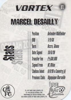 1999 Futera Chelsea Fans' Selection - Vortex #V1 Marcel Desailly Back