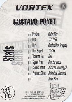 1999 Futera Chelsea Fans' Selection - Vortex #V5 Gustavo Poyet Back