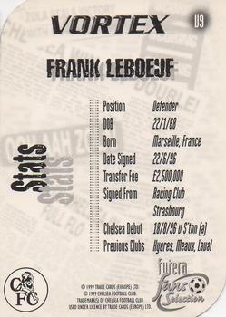 1999 Futera Chelsea Fans' Selection - Vortex #V9 Frank Leboeuf Back