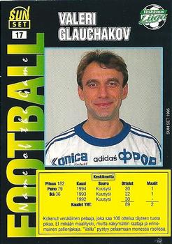 1995 SunSet Finland Veikkausliiga #17 Valeri Glushakov Back