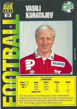 1995 SunSet Finland Veikkausliiga #28 Vasili Karatajev Back