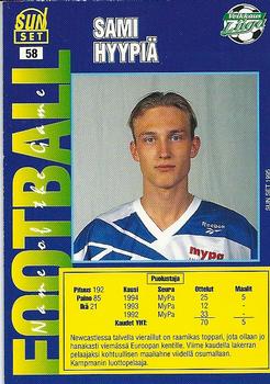 1995 SunSet Finland Veikkausliiga #58 Sami Hyypiä Back