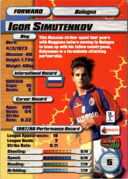 1998-99 Merlin Serie A 99 #5 Igor Simutenkov Back