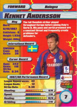 1998-99 Merlin Serie A 99 #7 Kennet Andersson Back