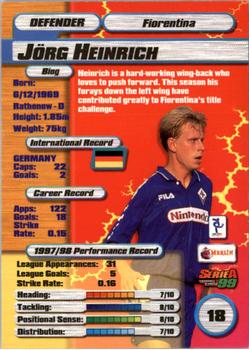 1998-99 Merlin Serie A 99 #18 Jörg Heinrich Back