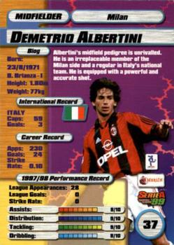 1998-99 Merlin Serie A 99 #37 Demetrio Albertini Back