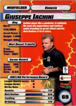 1998-99 Merlin Serie A 99 #69 Giuseppe Iachini Back