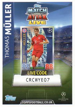 2015-16 Topps Match Attax UEFA Champions League English - Match Attax Live #NNO Thomas Müller Front