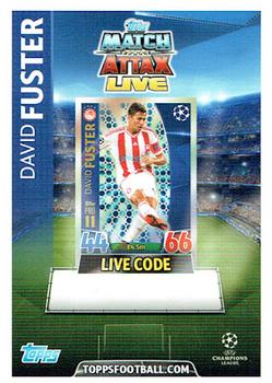 2015-16 Topps Match Attax UEFA Champions League English - Match Attax Live #NNO David Fuster Front