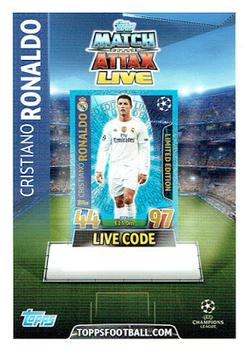 2015-16 Topps Match Attax UEFA Champions League English - Match Attax Live #NNO Cristiano Ronaldo Front