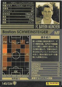 2005-06 Panini WCCF European Clubs #140 Bastian Schweinsteiger Back