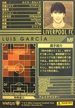 2005-06 Panini WCCF European Clubs - World-Class Wing Forwards #WWF2 Luis García Back