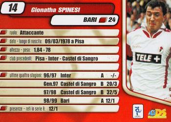 2000 DS Pianeta Calcio Serie A #14 Gionatha Spinesi Back