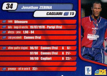 2000 DS Pianeta Calcio Serie A #34 Jonathan Zebina Back