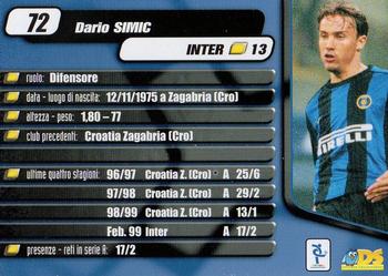 2000 DS Pianeta Calcio Serie A #72 Dario Simic Back