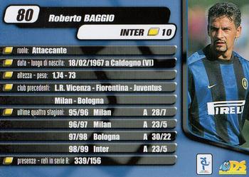 2000 DS Pianeta Calcio Serie A #80 Roberto Baggio Back