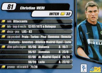 2000 DS Pianeta Calcio Serie A #81 Christian Vieri Back