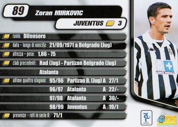 2000 DS Pianeta Calcio Serie A #89 Zoran Mirkovic Back